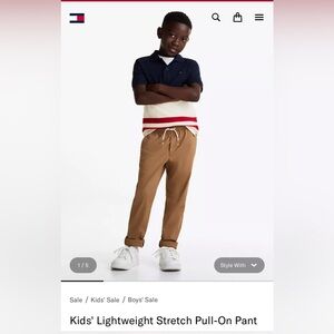 Tommy Hilfiger Kids' Khaki Pull-On Pants, size small, 8/10, EUC